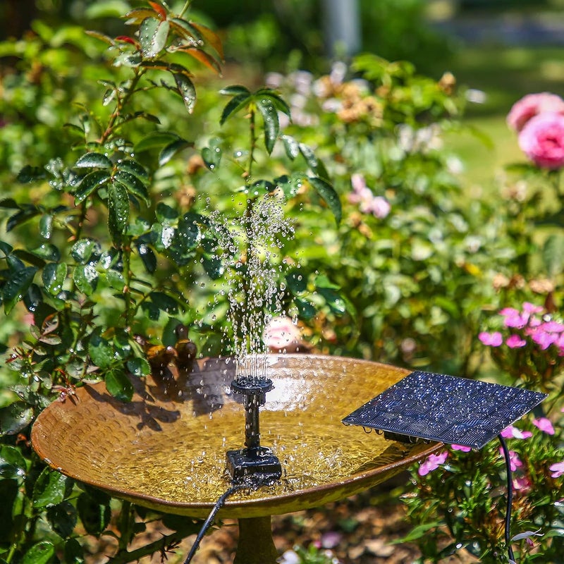 AISITIN Solar Water Pump for Water Feature Outdoor, DIY Solar Fountain Kit with 6 Nozzles and 9.8ft Power Cord, Solar Powered Water Fountain Pump for Bird Bath, Ponds, Garden, Fish Tank, 2 Packs - Image 3